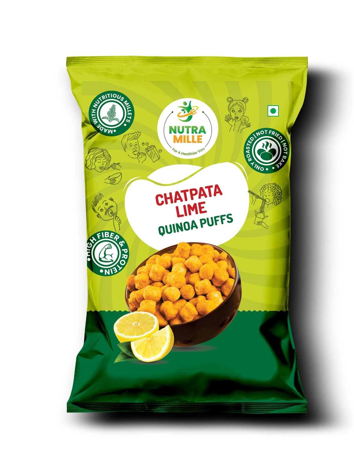 Chatpata Lime Quinoa Puffs pack